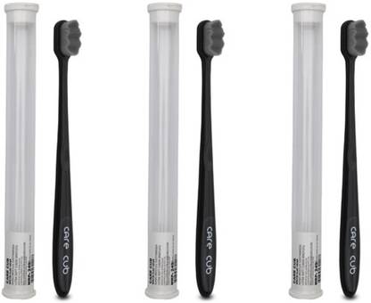 CARE CUB Black Zigzag Nano10000 Bristle BPA Free Effect For Sensitive Teeth OralGum Ultra Soft Toothbrush