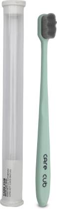 CARE CUB Green ZigZig Nano10000 Bristle Good Cleaning Effect For Sensitive teeth oralGum Ultra Soft Toothbrush