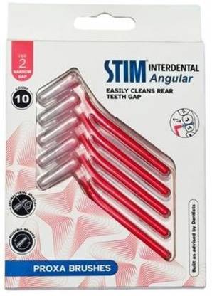 STIM Interdental Angular ISO 2 | Easy Cleaning Between Teeth | For Narrow Gaps Soft Toothbrush