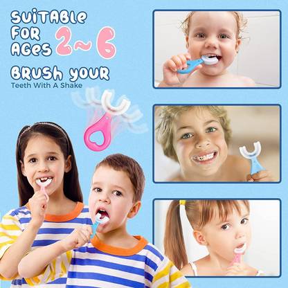 ZUDORA Silicone Tooth Brush Head 360 Degree Cleansing U Shaped Toothbrush Electric Toothbrush