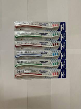 DENTO CLINIC Max Clean Toothbrush For Adults Medium Toothbrush