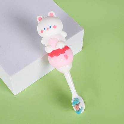 Gomzy Kids Toothbrush - Teddy Bear Shape Design Soft Tooth Brush Extra Soft Toothbrush
