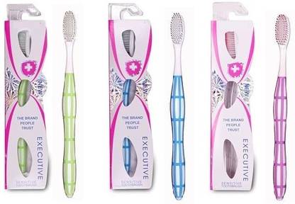 LUTUSFLEX LUTUS BRUSH Flex with Soft Grade Bristles | Ultra Soft Toothbrush | (Pack of 3) Ultra Soft Toothbrush