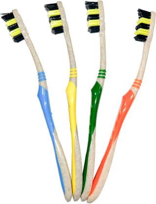 ROYAL SMILE SPECIALISTS Spring Charcoal Antibacterial Toothbrush with Medium Soft Bristles Medium Toothbrush
