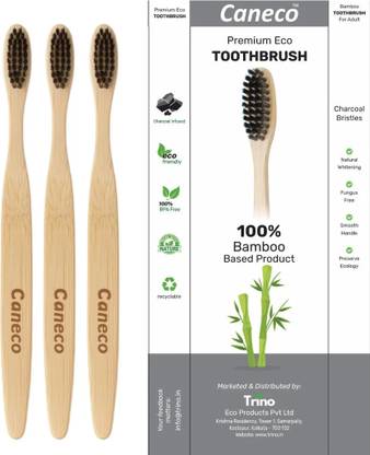 CANECO Biodegradable Bamboo C Shape Toothbrush - Ultra Soft Toothbrush