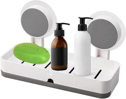 AK10ZONE Plastic Wall Mounted Drain Soap Box for Bathroom Medium Toothbrush