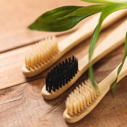 Naturally Eco Friendly 100%Natural Bamboo Toothbrush Teeth Whitening Soft Bristles Soft Toothbrush