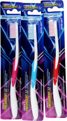 freshdent 32 FRESHDENT -32 SUPER SOFT TOOTHBRUSH PACK OF 10 TOOTHBRUSH Extra Soft Toothbrush