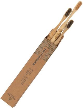 The Tribe Concepts Bamboo Toothbrush (Pack of 3) Ultra Soft Toothbrush