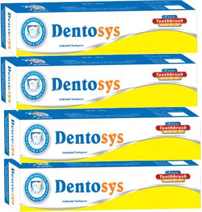 NG MART DENTOSYS WHITENING TEETH TOOTHPASTE FOR SHINE & STRONG TEETH PACK OF 100g x 4 Toothpaste
