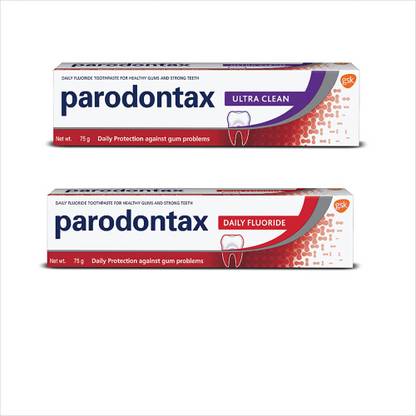 Paradontax Daily Fluoride and Ultra Clean 75gm each Toothpaste