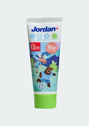 Jordan STEP 2 | Mild Fruity Flavours | Green Apple | Permanent Teeth | Gentle for Tooth Toothpaste