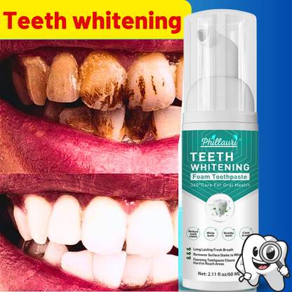 Phillauri Ultimate Whitening Teeth Foam Deep Clean, Instant Whitening for Radiant Smiles Toothpaste