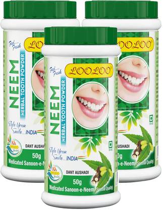 looloo Herbal Medicated Tooth Neem Powder |Tooth and Gum Powder