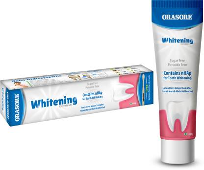 Orasore Whitening Toothpaste 100gm with nHAp (Pack of 1) Toothpaste