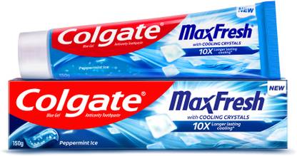 Colgate MaxFresh Peppermint Ice Blue Gel Toothpaste
