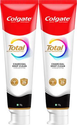 Colgate Total Charcoal Deep Clean Antibacterial Toothpaste Whole Mouth Health Combo Pack Toothpaste