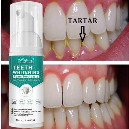 Phillauri Bright Smile Foam whiter, brighter smile with Toothpaste