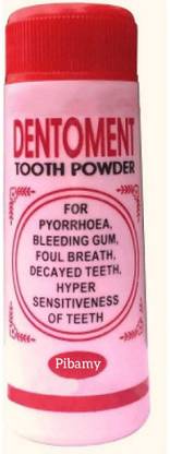 PIBAMY dent O ment tooth powder pack of 2X40g