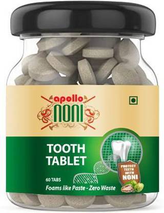 Apollo Noni Herbal Tooth Tablets Noni Toothpaste Tabs Travel Friendly teeth cleaning tablet Toothpaste