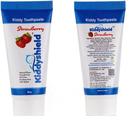 KIDDYSHIELD Baby Toothpaste, Fluoride free ( Pack of 2 ) Toothpaste