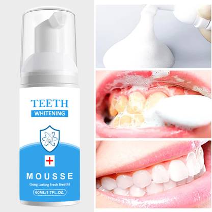 Vishvambhari Teeth Whitening Mousse Foam For Gums, Stain Removal Freash Breath Toothpaste
