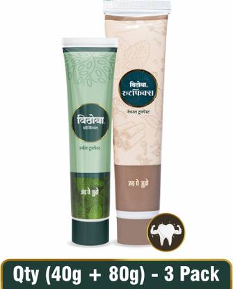 Vithoba Premium Toothpaste 40g & Rootfix Toothpaste 80g Toothpaste Toothpaste