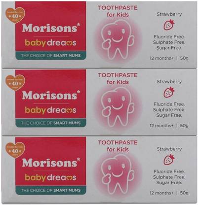 Morisons Baby Dreams Kids Toothpaste Combo - Pack of 3 Toothpaste