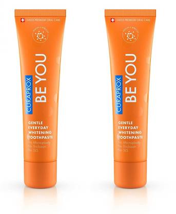 Curaprox Gentle Everyday Whitening Toothpaste (Orange) 60ml x Pack of 2 Toothpaste