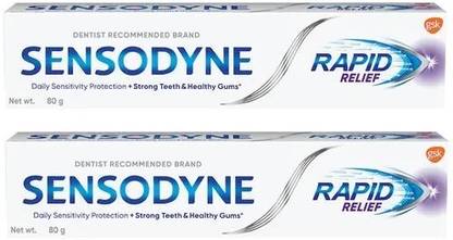 SENSODYNE Toothpaste Combo Pack - Rapid Relief, Sensitive To Help Beat Sensitivity Fast Toothpaste