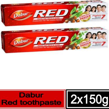 Dabur Red Paste Toothpaste #@(2x150g, Pack of 2), Paste For Teeth&Gums Toothpaste