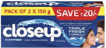 Closeup Cool Breeze Toothpaste blue gel Toothpaste