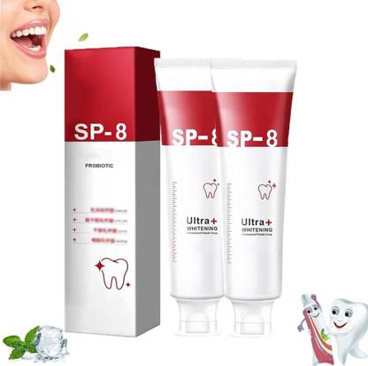 glamblush 101%Original Super Probiotic-8(Sp8)Toothpaste for Ultra Whitening Gum Protection Toothpaste