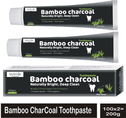 Mysmile Bamboo CharCoal Toothpaste ( 100gx2=200g ) Toothpaste