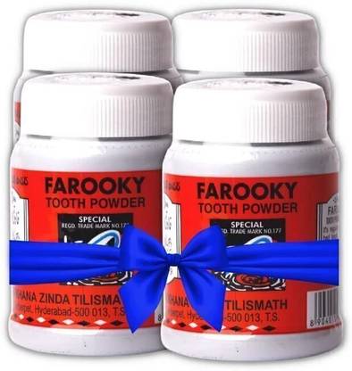 Farooky Herbal Ayurvedic Charcoal Tooth Powder 40 Grams For Oral Care (Pack Of 4)