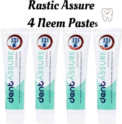 Rastic Assure Dent Neem Tulsi And Pudina Toothpaste Pack of 4 Lid.957 Toothpaste