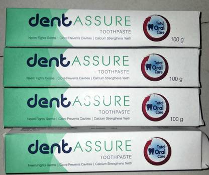 Vestige ASSURE NEEM CLOVE TOOTHPASTE PACK OF 4 EACH 100GM Toothpaste