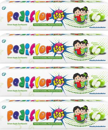PEDIFLOR Green Apple Combo Anticavity Kids Toothpaste