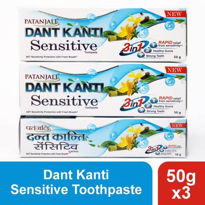 PATANJALI i Dant Kanti Toothpaste for Senstive Teeth & Gums, Prevents Bad Breath Toothpaste