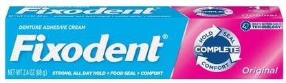 Fixodent Denture Adhesive Cream, All Day Hold, Food Seal Toothpaste