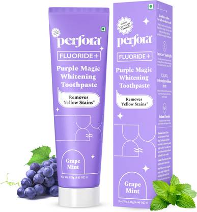 Perfora Purple Whitening Toothpaste, Color Corrector Formula, SLS Free Toothpaste