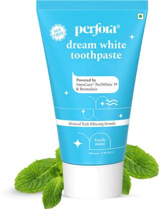 Perfora Dream White -Fresh Mint. Instant Teeth Whitening| SLS Free Toothpaste