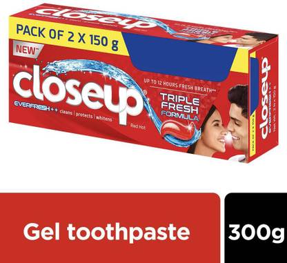 Closeup Close up Everfresh Red Hot Gel Toothpaste