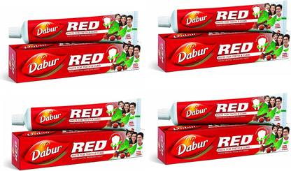 Dabur RED Paste For Teeth & Gums Protection 80 Grm Pack of 4 Toothpaste