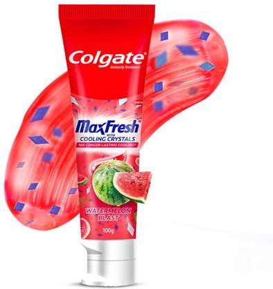 Colgate MaxFresh Watermelon Blast Gel paste with Cooling Crystals Ultrafreeze Technology Toothpaste