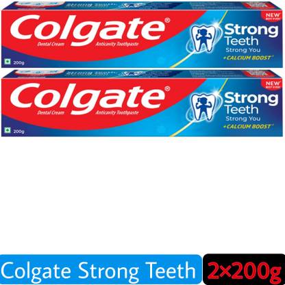 Colgate Strong Teeth ## (2x200g , Pack of 2), Cavity Protection Toothpaste Toothpaste