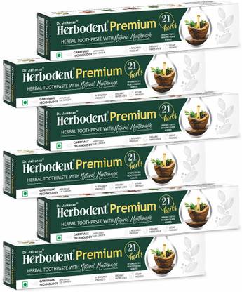 Herbodent Dr. Jaikaran Premium Toothpaste Fluoride Free with 21 Rare Herbs Toothpaste