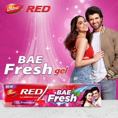 Dabur Red Bae Fresh Gel | Fights Bad Breath, Cavity Germs and Plaque | 12hr Freshness Toothpaste