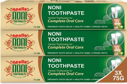 Apollo Noni With Aloe Vera Herbal Complete Oral Care Toothpaste For Tooth Decay, Bleeding Gums And Strong Teeth Toothpaste