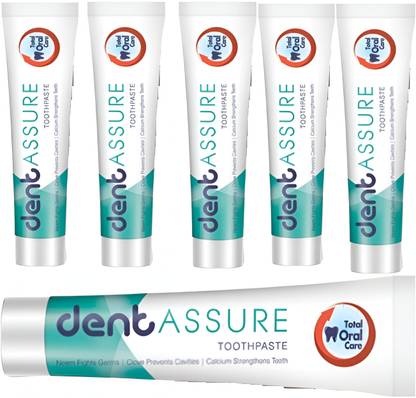 ASSURE Neem Toothpaste | 100g Each | Pack of 6 With Neem And Cloves Toothpaste